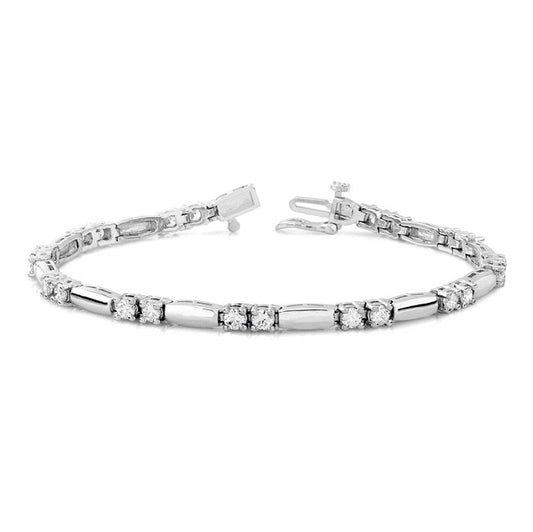 Modern Style Round Diamond Bracelet