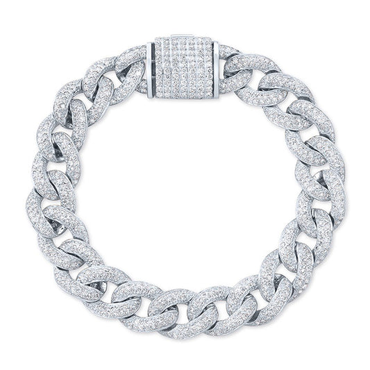 Cuban Link Chain Diamond Bracelet