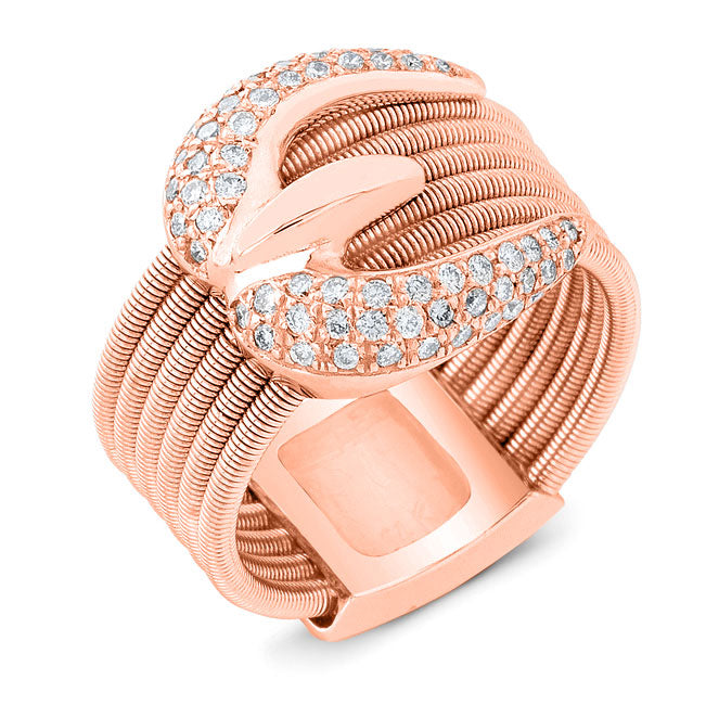 Buckle Belt Diamond Cocktail Ring