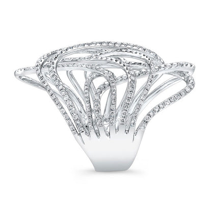 Modern Style Diamond Cocktail Ring