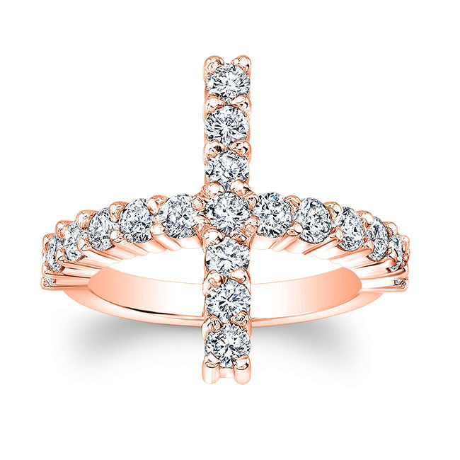 Cross Diamond Cocktail Ring