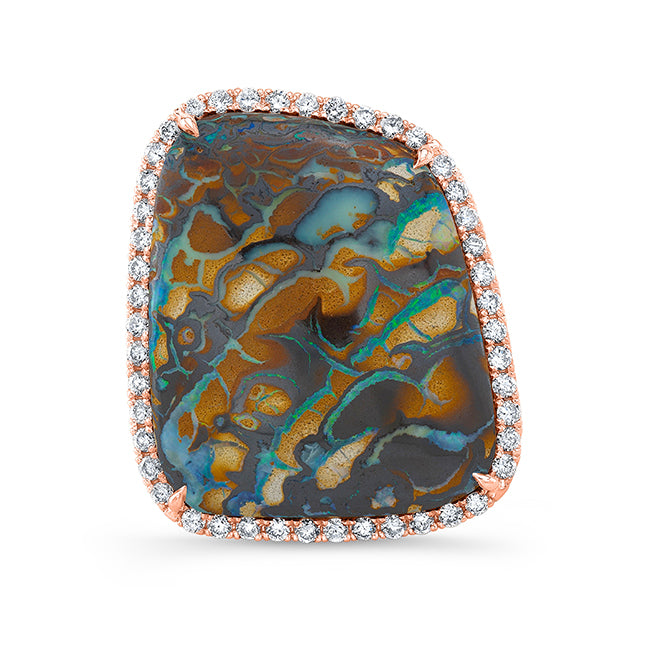 Opal Cocktail Diamond Ring