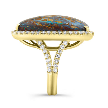 Opal Cocktail Diamond Ring