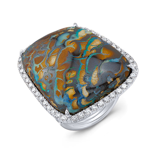 Opal Cocktail Diamond Ring