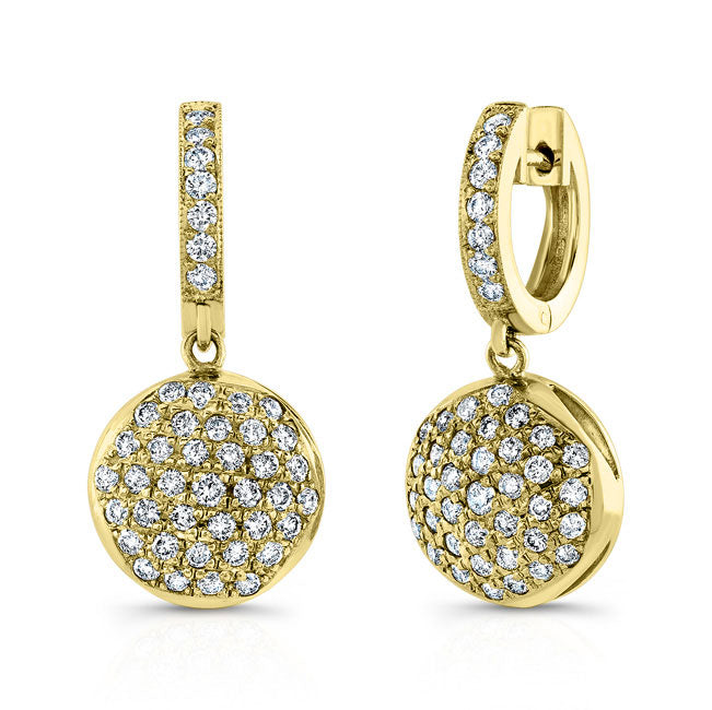 Modern Style Dangling Diamond Earrings