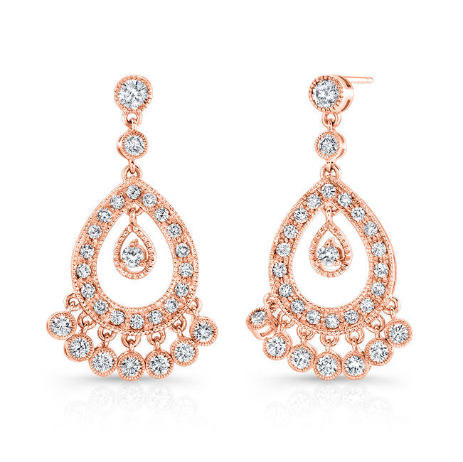 Chandelier Dangling Diamond Earrings