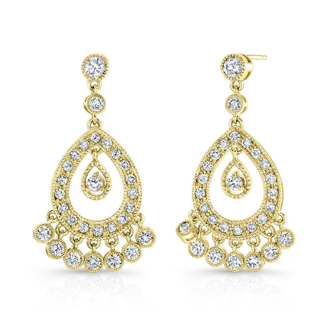 Chandelier Dangling Diamond Earrings