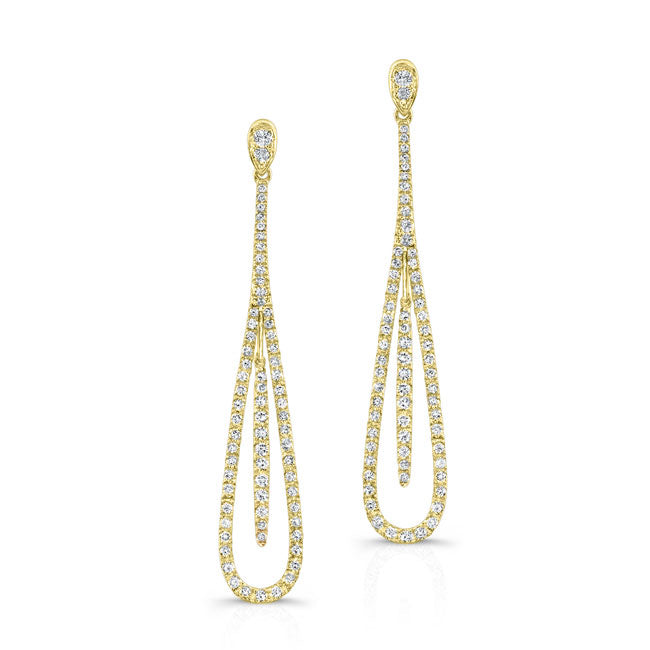 Chandelier Dangling Diamond Earrings