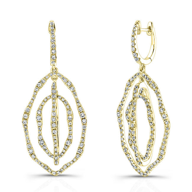 Dangling Diamond Earrings