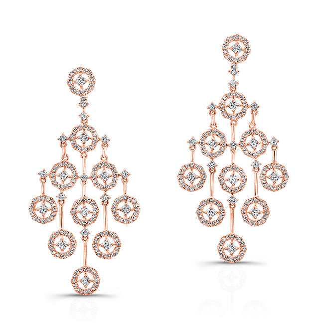 Chandelier Dangling Diamond Earrings