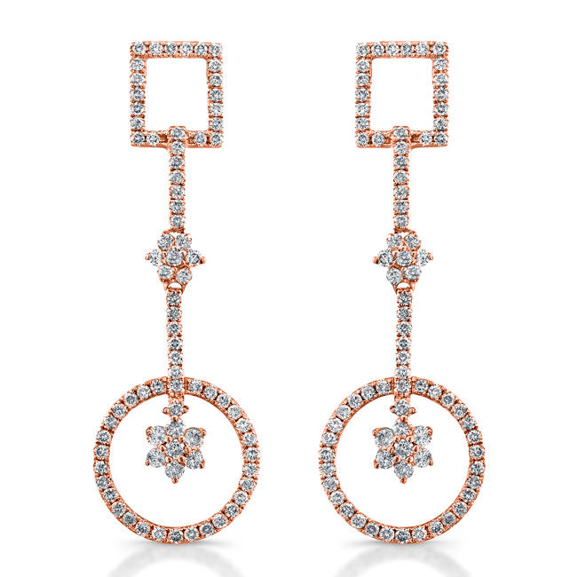 Dangling Diamond Earrings