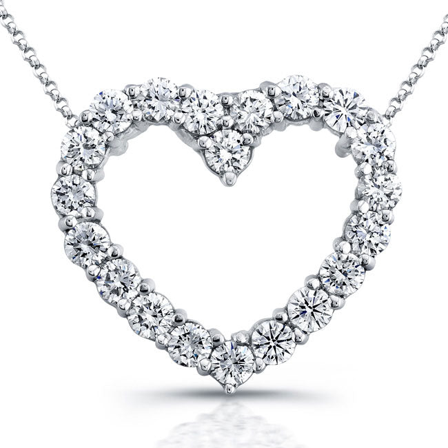 Classic Style Diamond Heart Pendant