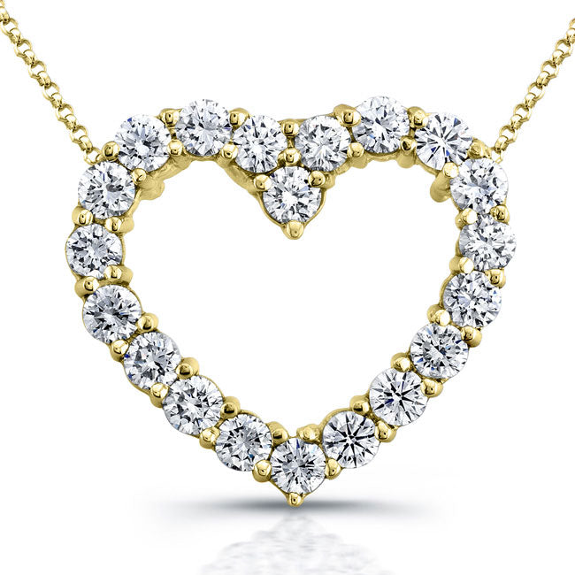 Classic Style Heart Shape Diamond Pendant