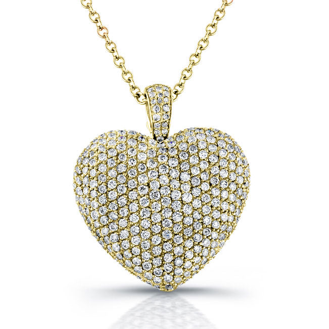 Classic Style Diamond Heart Pendant