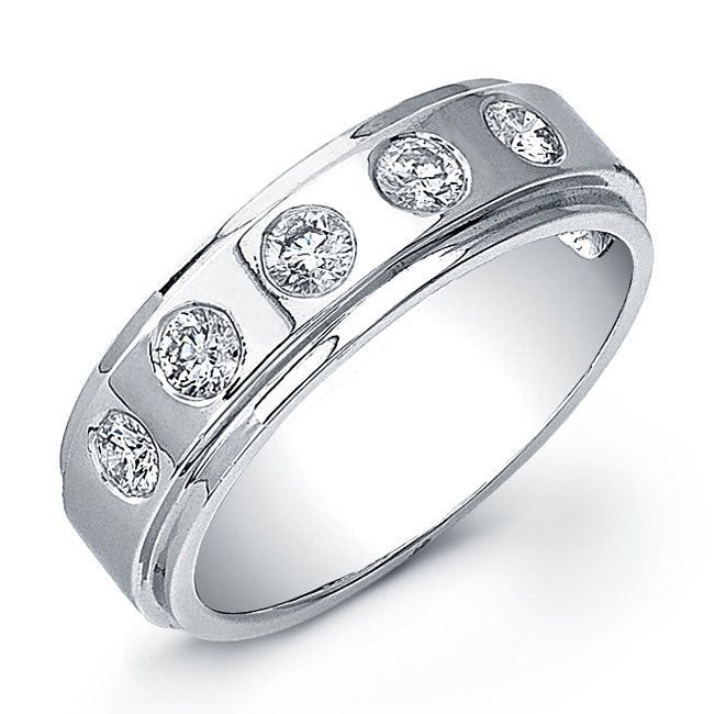 Men's Modern Style Wedding Diamond Band