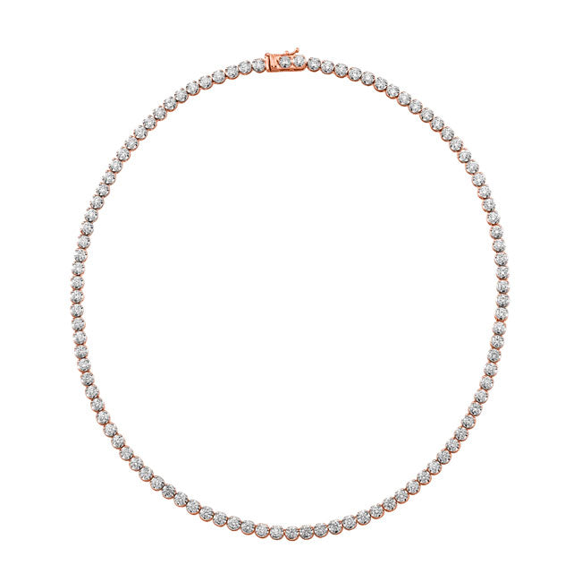 Classic Style Diamond Tennis Necklace