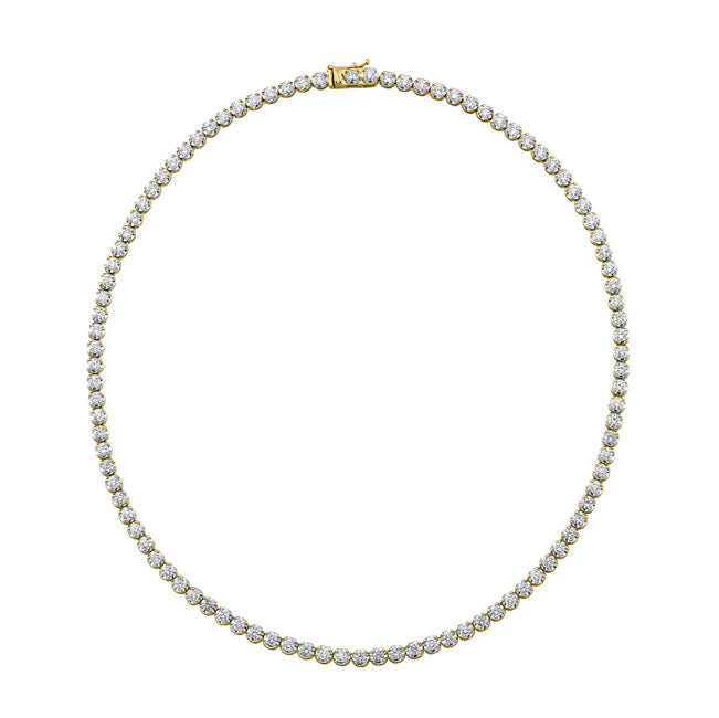 Classic Style Diamond Tennis Necklace