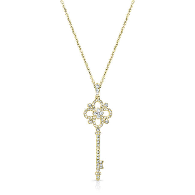 Diamond Key Pendant