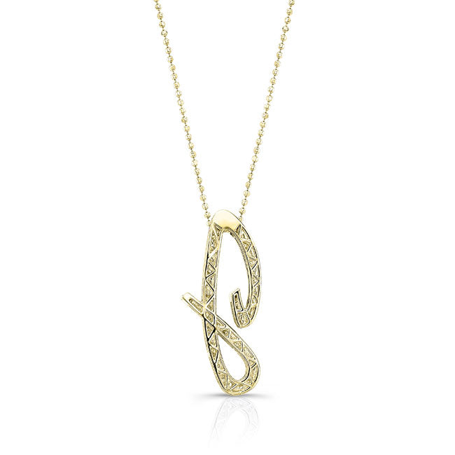 Initial Diamond Pendant "J"