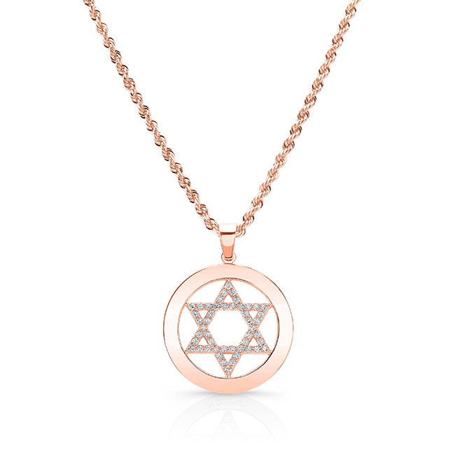 Star Of David Diamond Pendant