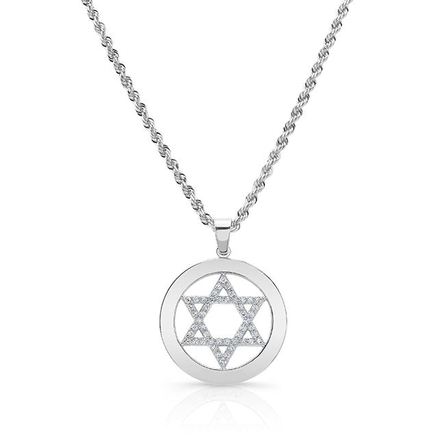 Star Of David Diamond Pendant