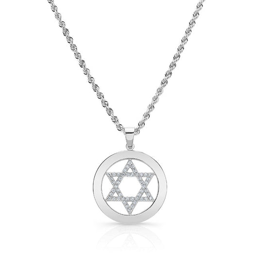 Star Of David Diamond Pendant