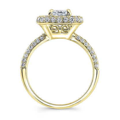 Classic Style Halo Diamond Engagement Ring