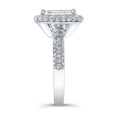 Classic Style Halo Diamond Engagement Ring