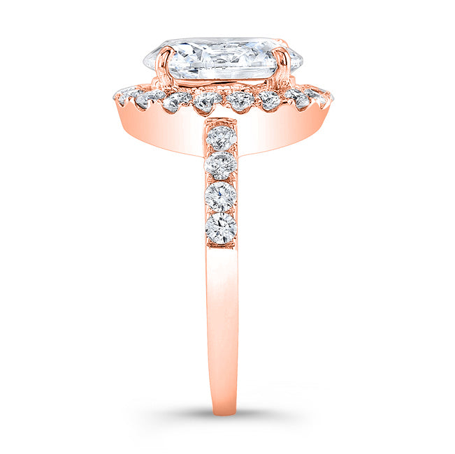 Modern Style Halo Diamond Engagement Ring