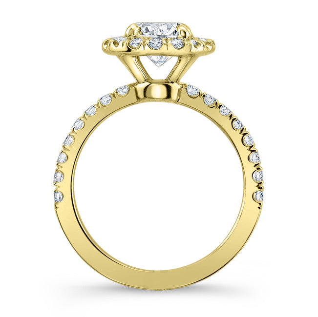 Modern Style Halo Diamond Engagement Ring