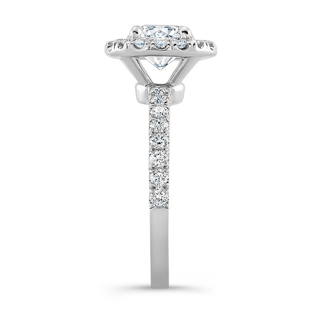 Modern Style Halo Diamond Engagement Ring