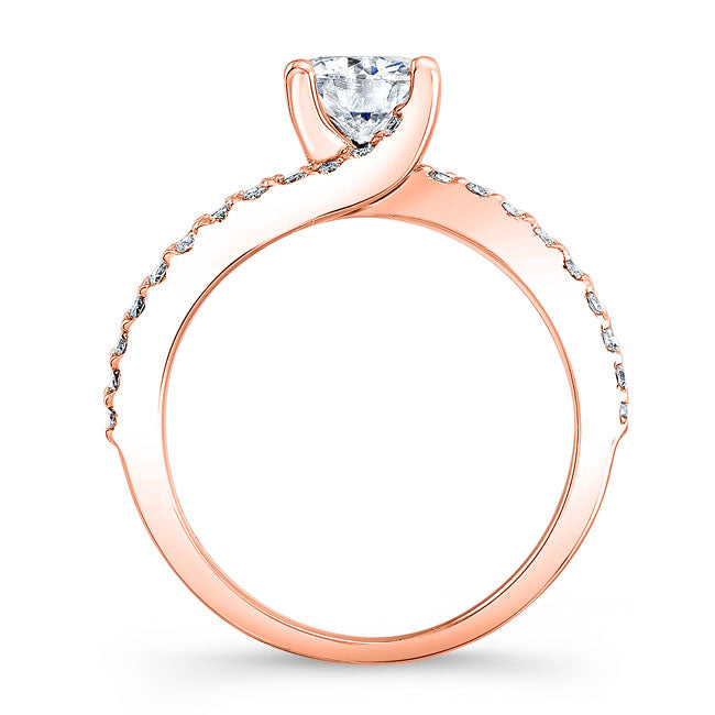 Modern Style Split Shank Diamond Engagement Ring