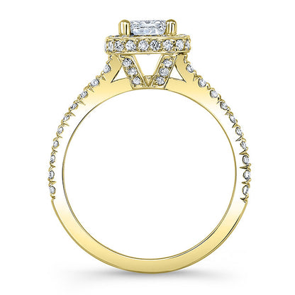 Modern Style Halo Diamond Engagement Ring