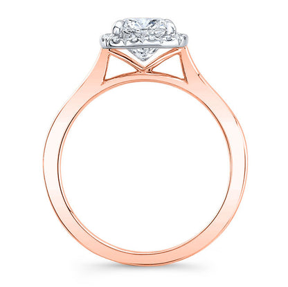 Modern Style Halo Diamond Engagement Ring