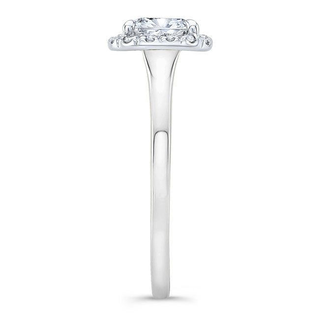 Modern Style Halo Diamond Engagement Ring