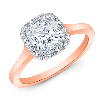 Modern Style Halo Diamond Engagement Ring