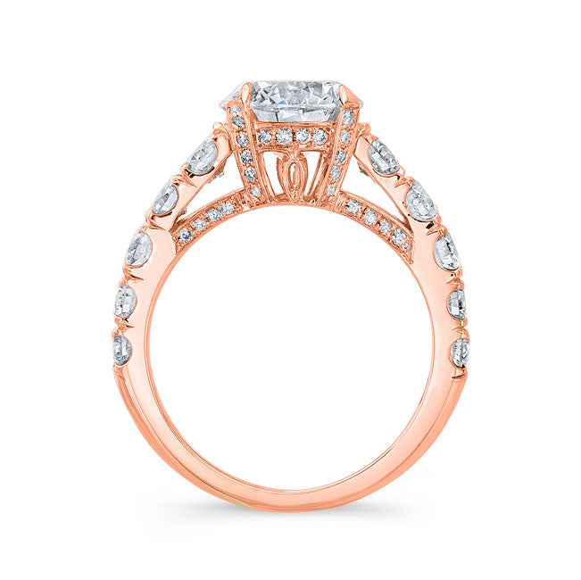 Modern Style Cathedral Diamond Engagement Ring