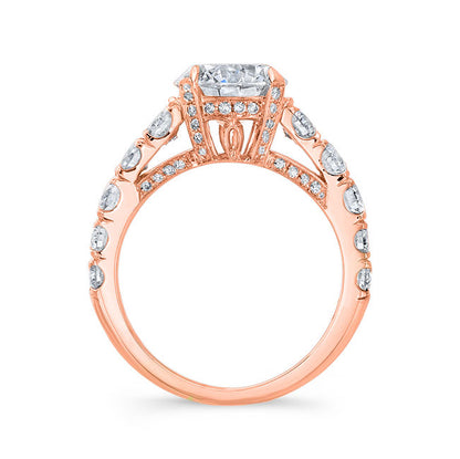 Modern Style Cathedral Diamond Engagement Ring