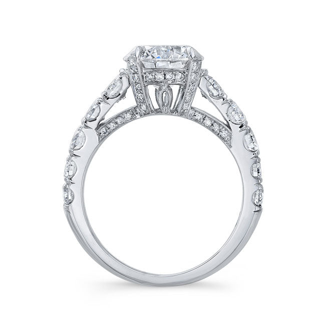 Modern Style Cathedral Diamond Engagement Ring