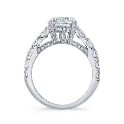 Modern Style Cathedral Diamond Engagement Ring