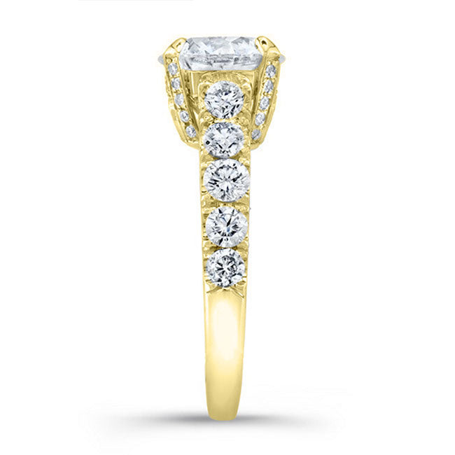 Modern Style Cathedral Diamond Engagement Ring