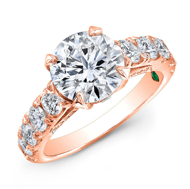 Modern Style Cathedral Diamond Engagement Ring