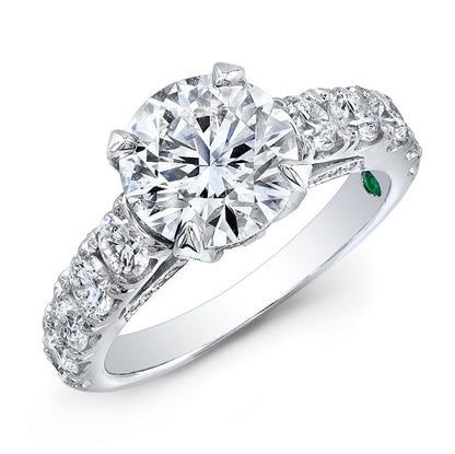 Modern Style Cathedral Diamond Engagement Ring