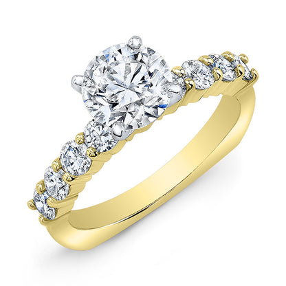 Classic Style Euro Shank Diamond Engagement Ring