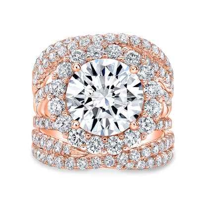 Art Deco Style Halo Diamond Engagement Ring