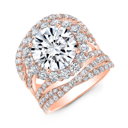 Art Deco Style Halo Diamond Engagement Ring