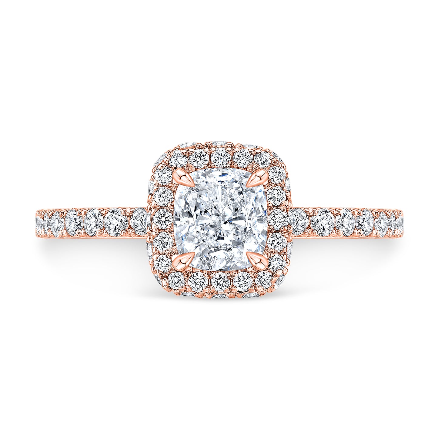 Modern Style Halo Diamond Engagement Ring