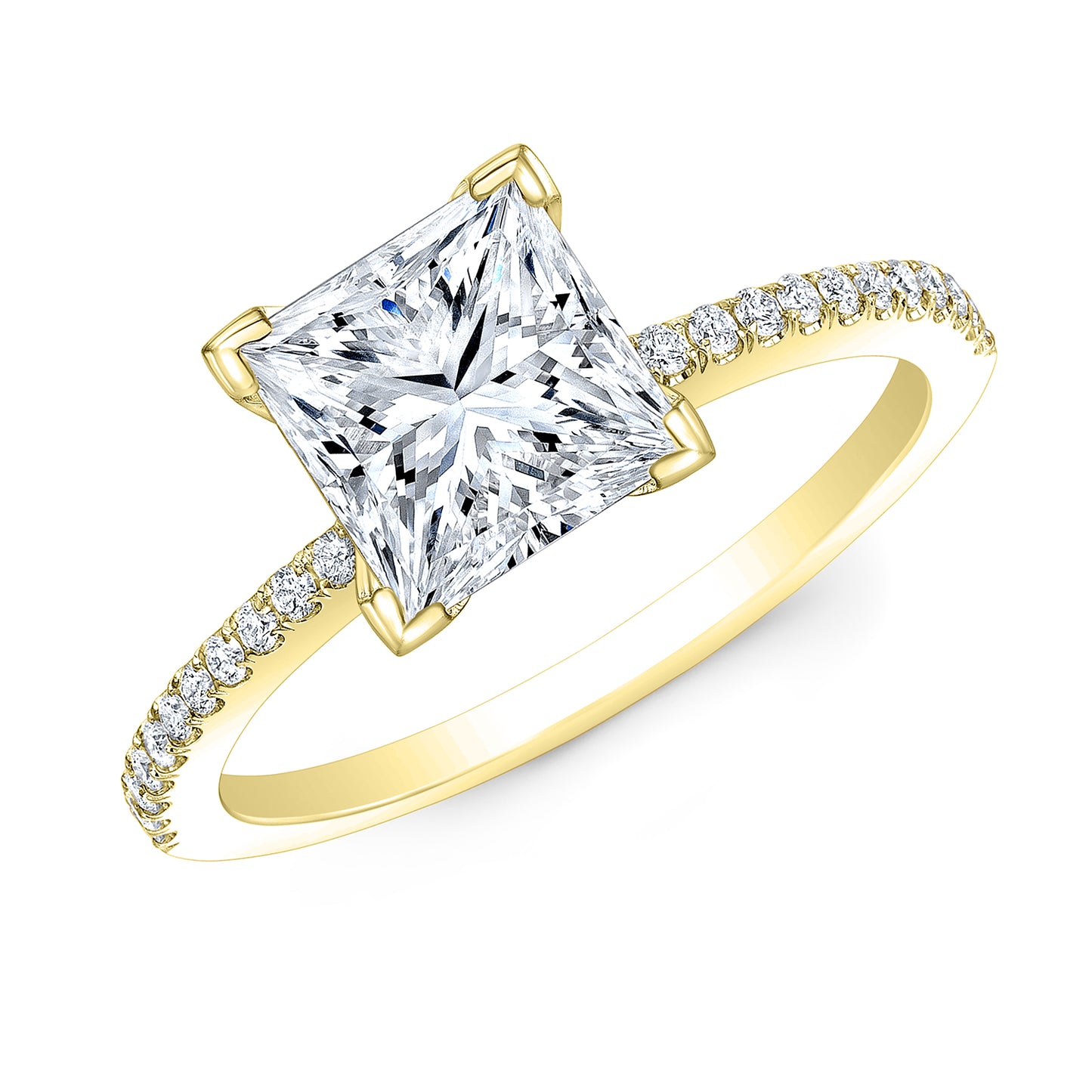 Modern Style Diamond Engagement Ring