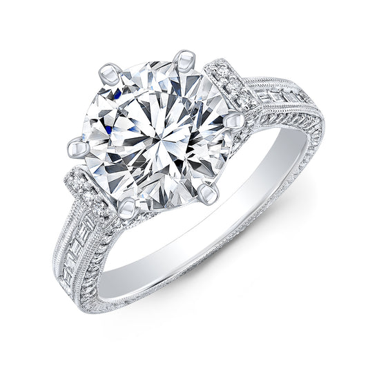 Vintage Style Diamond Engagement Ring