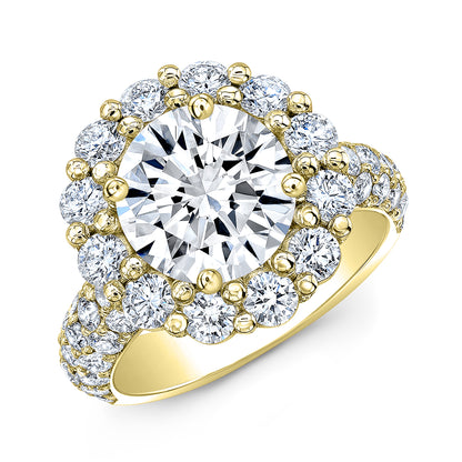 Modern Style Halo Diamond Engagement Ring